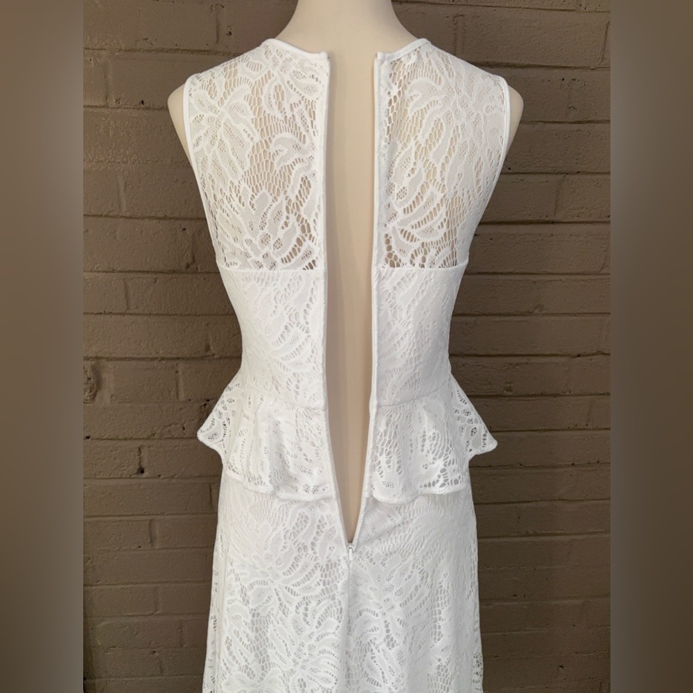 Lilly Pulitzer NWOT white lace peplum dress 4 - Picture 7 of 12